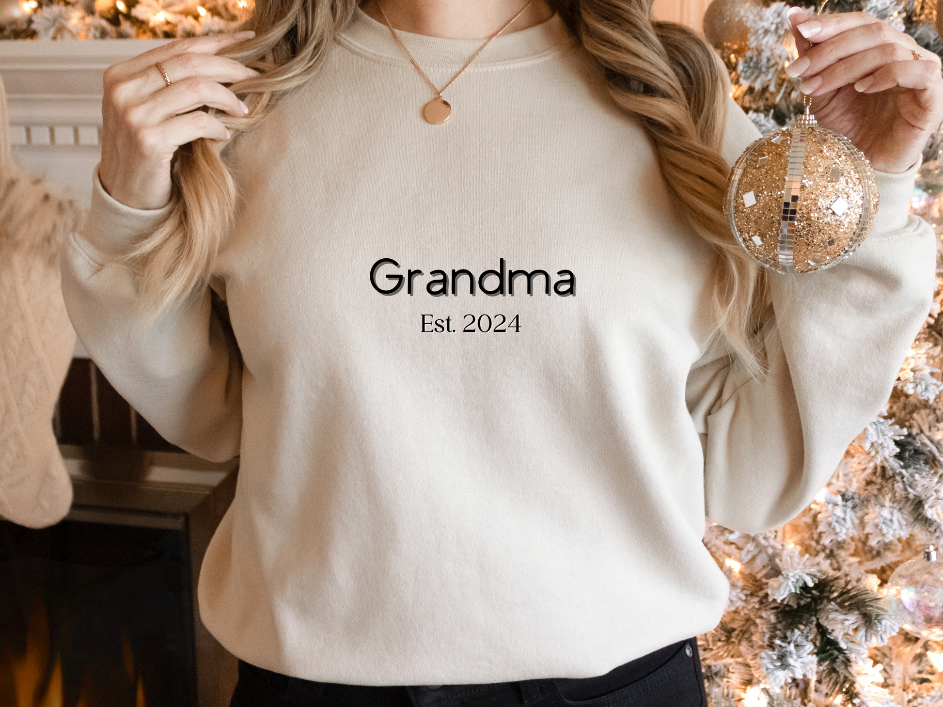 Personalized Embroidered Grandma Sweatshirt Custom Grandkids Names Thoughtful Gift for Abuela Promoted to Grandma Mimi Sweatshirt