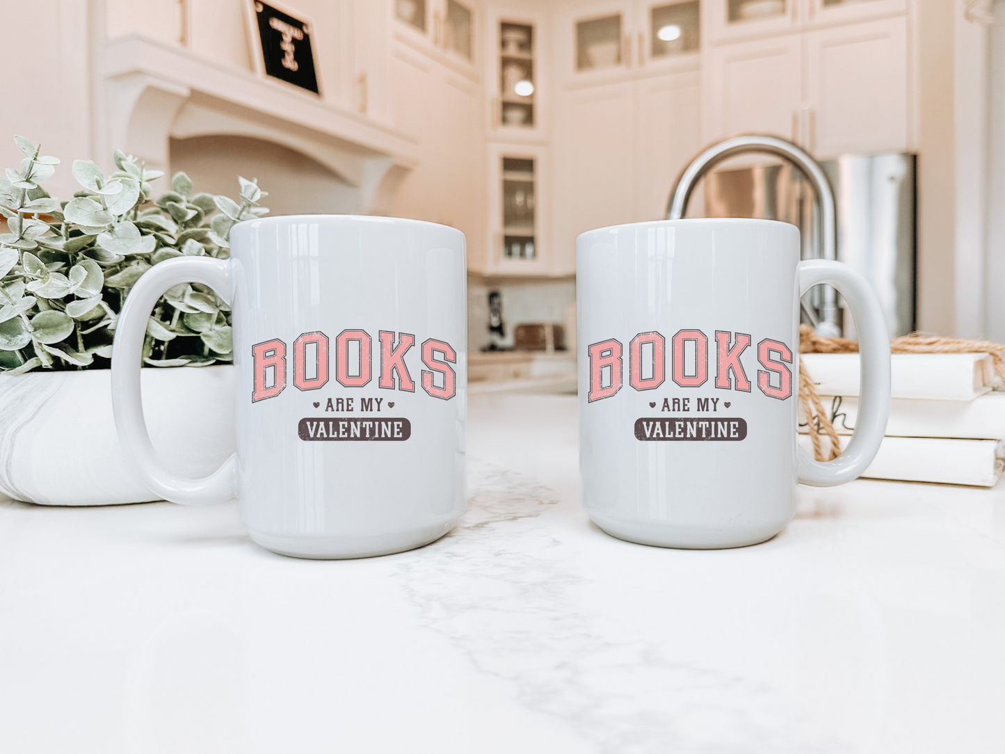 Books Are My Valentine Day Mug Book Lover Gift Valentine Gift Ceramic Mug Bookish Decor Bookworm Mug Book Club Gift Cute Romantic Gift