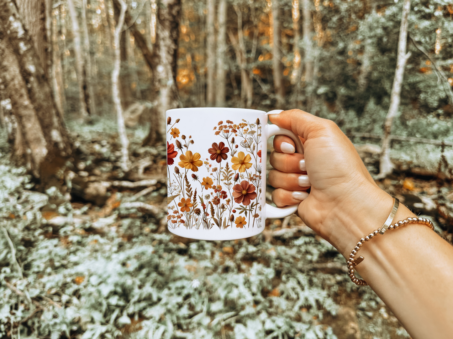 Gothcore Floral Print Mug