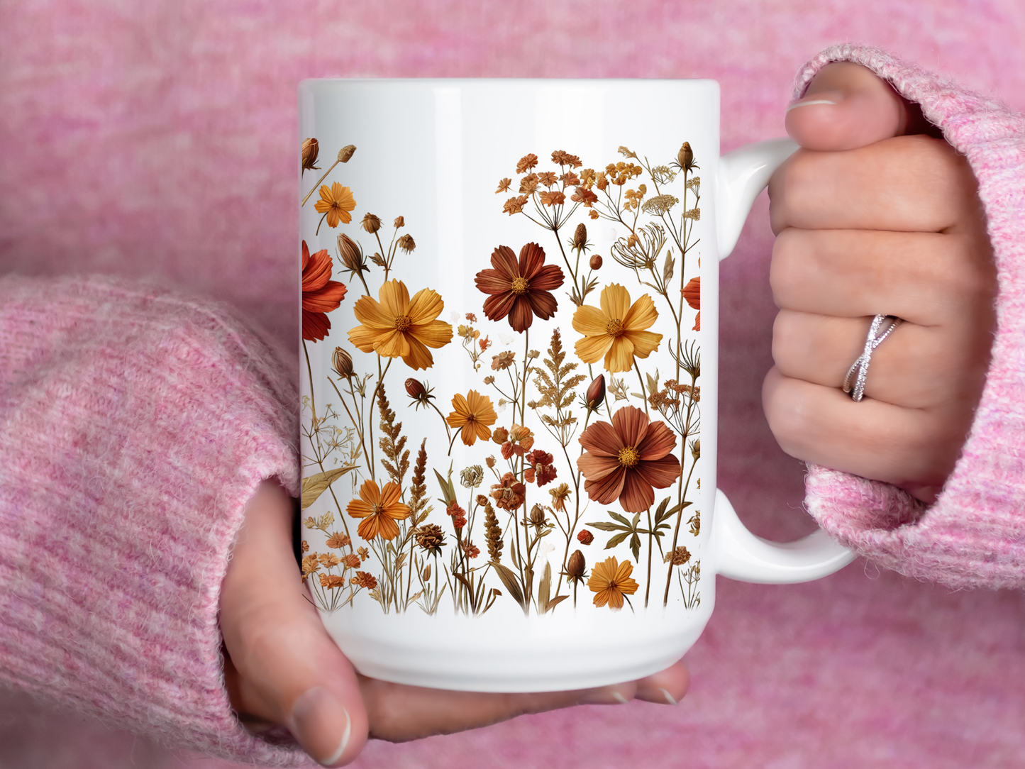 Gothcore Floral Print Mug