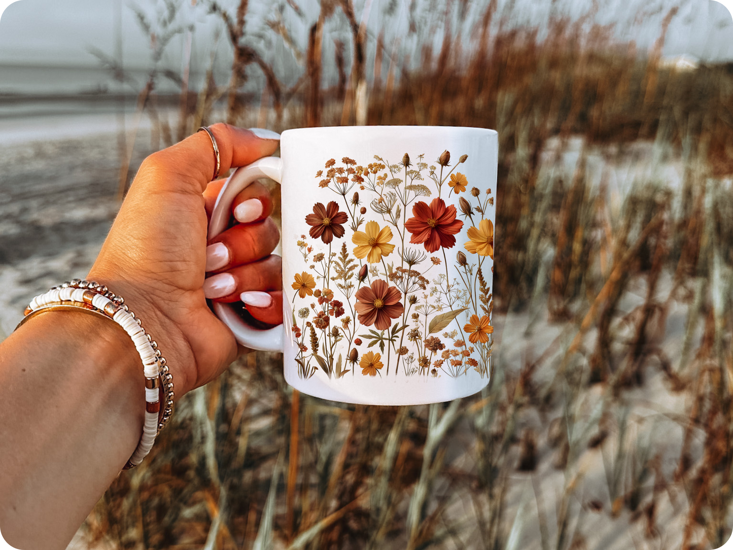 Gothcore Floral Print Mug