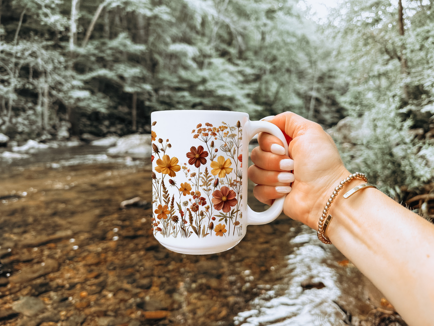 Gothcore Floral Print Mug