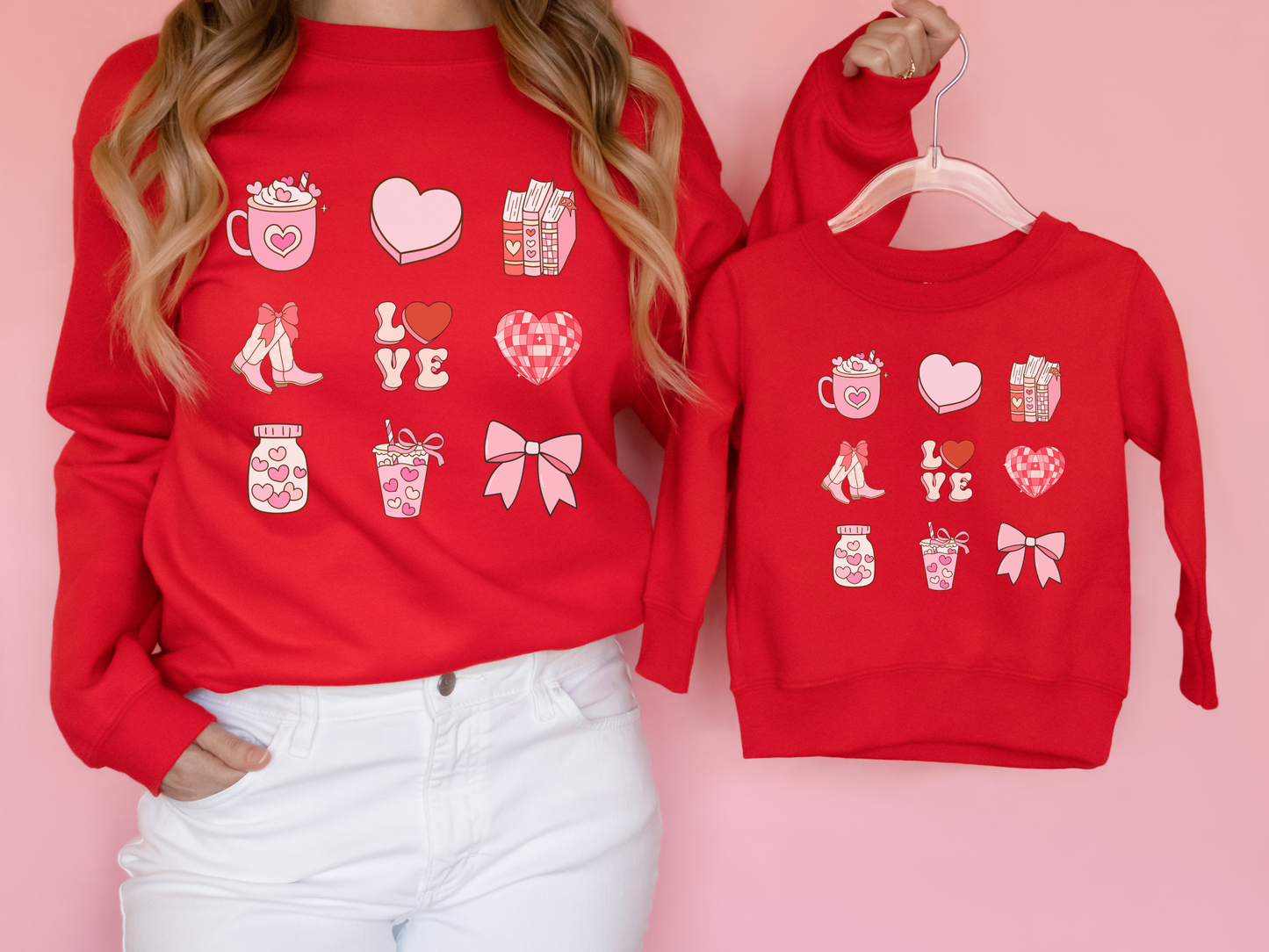 Mommy and Me Valentine Coquette Youth Crewneck Sweatshirt