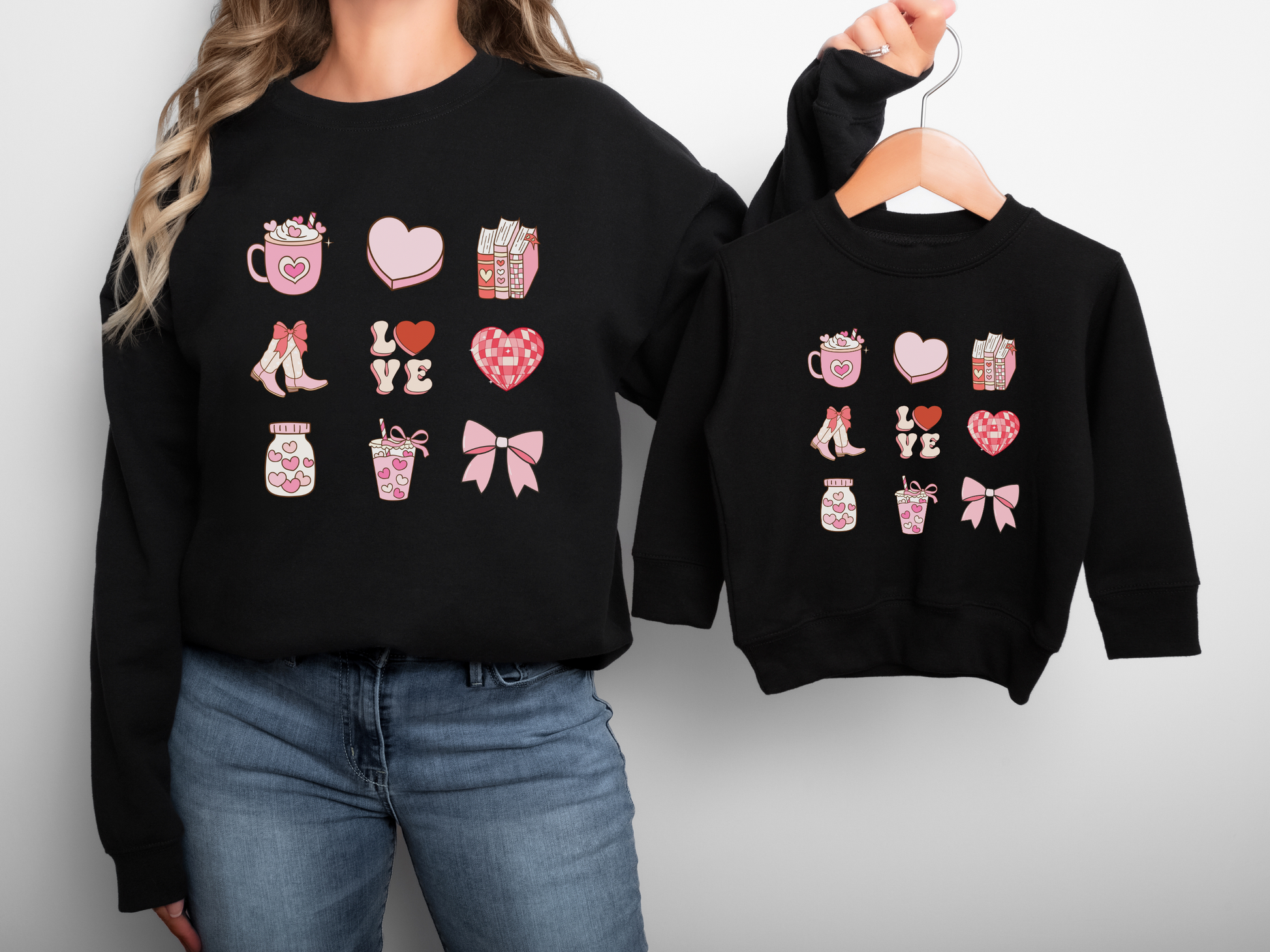 Mommy and Me Valentine Coquette Youth Crewneck Sweatshirt