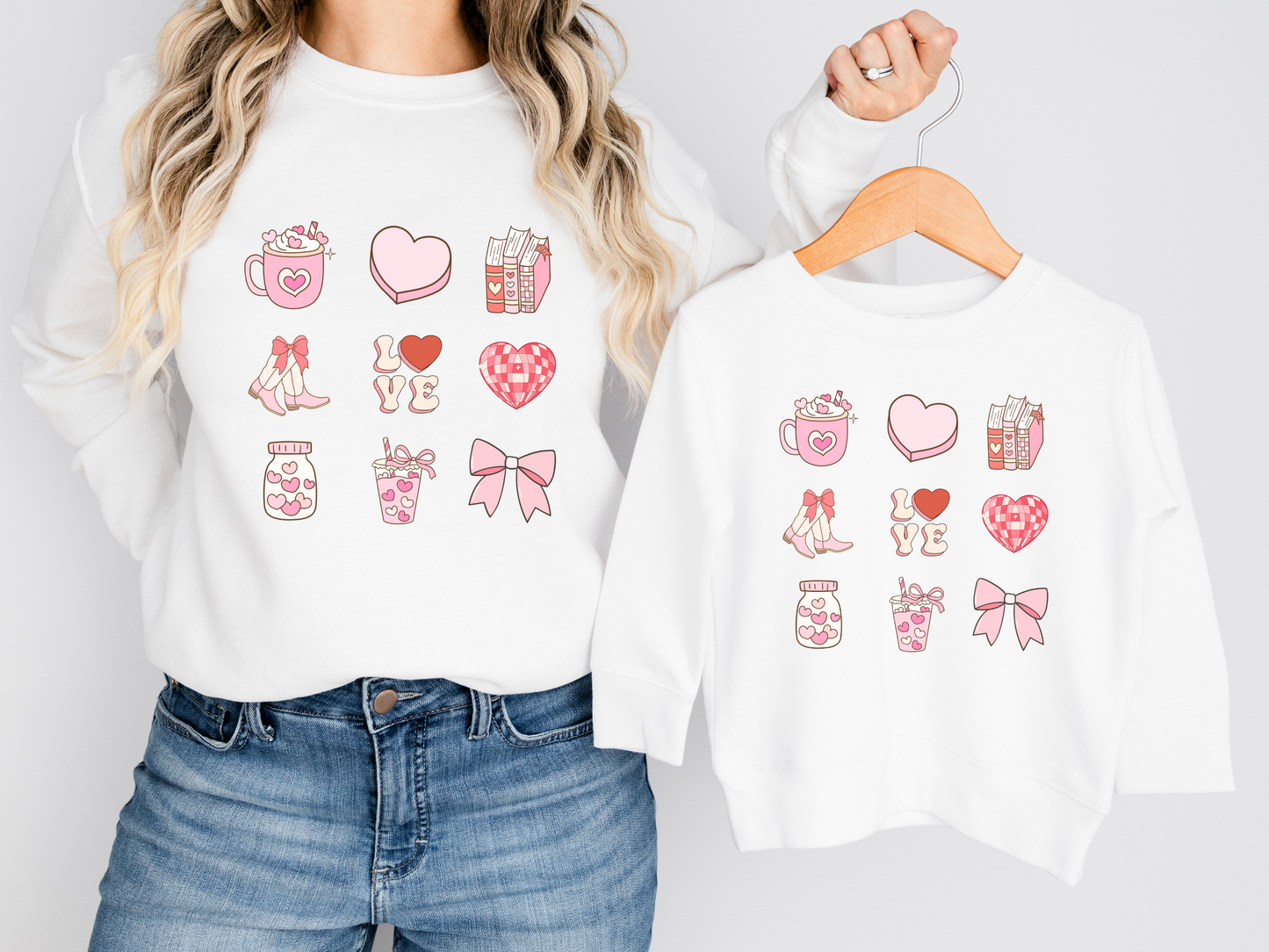 Mommy and Me Valentine Coquette Youth Crewneck Sweatshirt