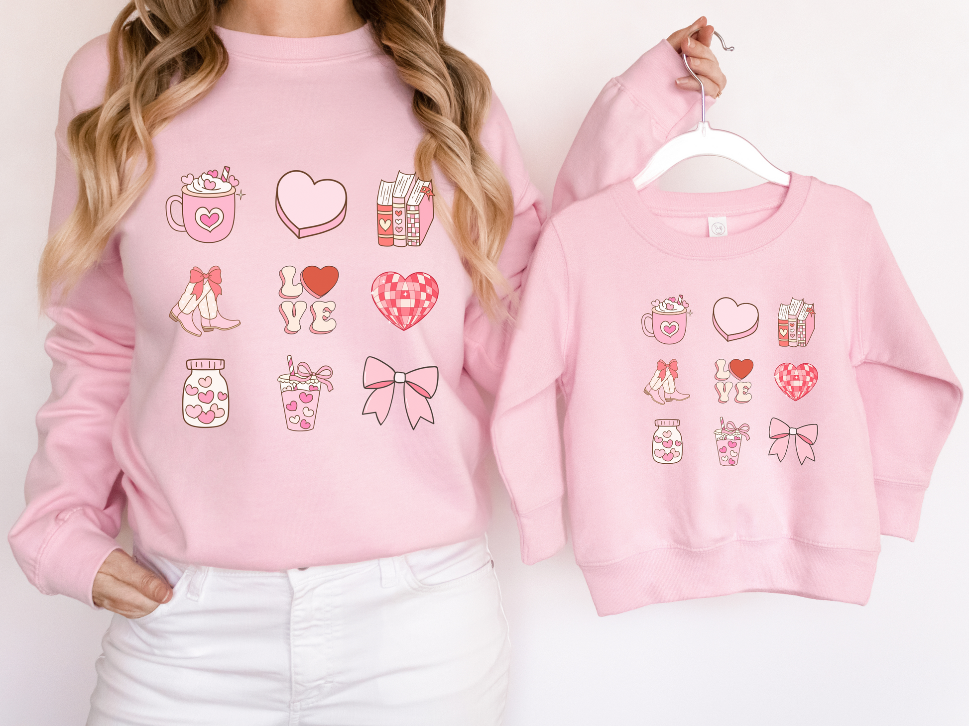 Mommy and Me Valentine Coquette Youth Crewneck Sweatshirt